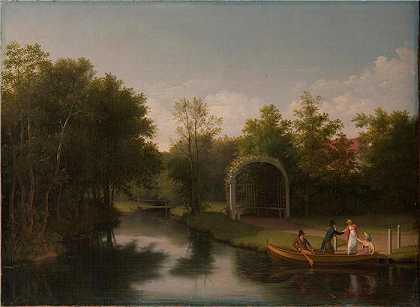 克里斯托弗·威廉·埃克斯伯格（Christoffer Wilhelm Eckersberg，丹麦画家）-Sanderumgård 庄园公园的凉亭（1807 年）