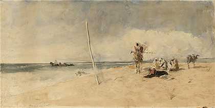 马里亚诺·福图尼·马萨尔（Mariano Fortuny Marsal，西班牙画家）-(非洲海滩（约 1867 年）)