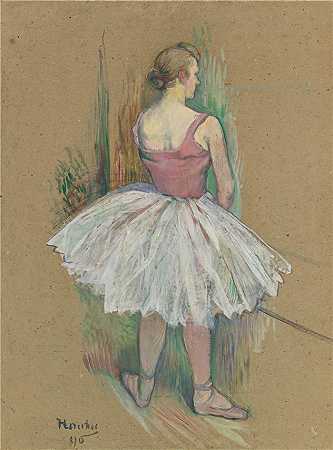 亨利·德·图卢兹-劳特累克（Henri de Toulouse-Lautrec,法国画家）-(后视舞者（1890）)