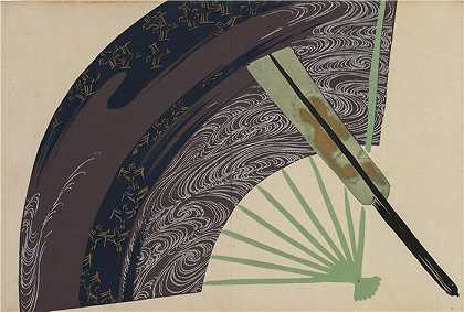 神坂雪佳(Kamisaka Sekka，日本画家)-(折扇（末广）（1909-1910）)