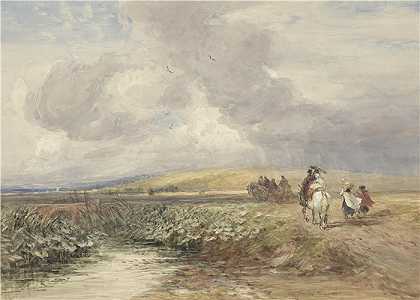 大卫·考克斯（David Cox，英国画家）-(Landschap 遇到了 reizigers (1793 – 1859))