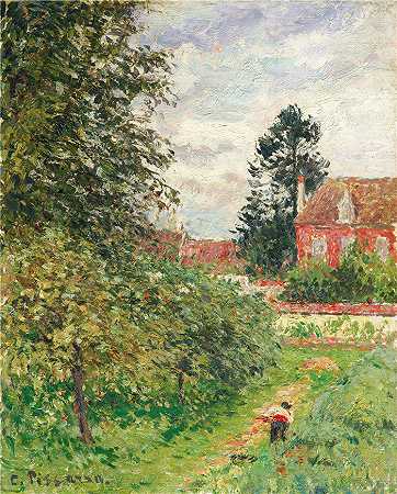 卡米尔·毕沙罗（Camille Pissarro，法国画家）-(埃拉尼英国之家（约1902年）)
