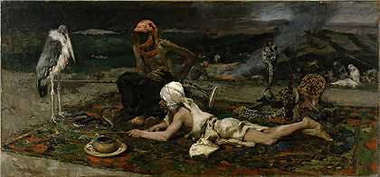 马里亚诺·福图尼·马萨尔（Mariano Fortuny Marsal，西班牙画家）-(印度教耍蛇人（约 1869 年）)