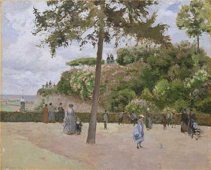 卡米尔·毕沙罗（Camille Pissarro，法国画家）-(蓬图瓦兹的公共花园（1874 年）)