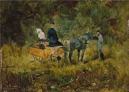 亨利·德·图卢兹-劳特累克（Henri de Toulouse-Lautrec,法国画家）-(陷阱 (1880))