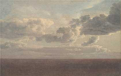 克里斯托弗·威廉·埃克斯伯格（Christoffer Wilhelm Eckersberg，丹麦画家）-海上云层研究（1826 年）