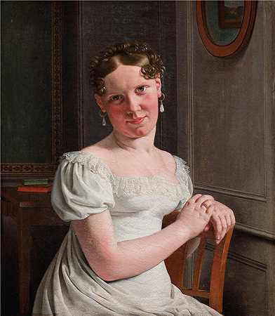 克里斯托弗·威廉·埃克斯伯格（Christoffer Wilhelm Eckersberg，丹麦画家）-艺术家的第二任妻子朱莉·埃克斯伯格 (Julie Eckersberg, née Jue
