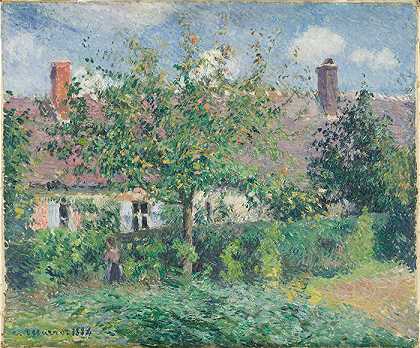 卡米尔·毕沙罗（Camille Pissarro，法国画家）-(埃拉尼农民之家（1884年）)