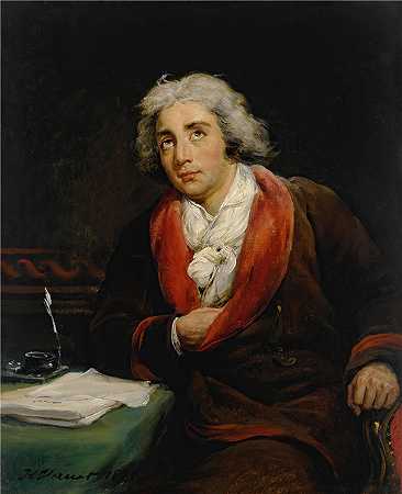 贺拉斯·韦尔内（Horace Vernet，法国画家）-(诗人安德烈·舍尼尔 (1762-1794) 的肖像 (1825))