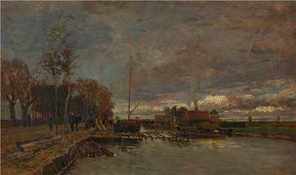 蒂娜·布劳（ Tina Blau，奥地利画家）-(阿姆斯特丹北运河 (1875))