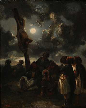 纳西斯·迪亚兹·德·拉·佩纳（Narcisse-Virgile Diaz de la Peña，法国画家）作品-(土耳其酷刑（约1840年）)