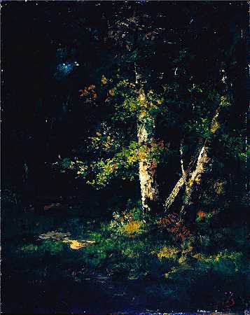 纳西斯·迪亚兹·德·拉·佩纳（Narcisse-Virgile Diaz de la Peña，法国画家）作品-(森林场景（19 世纪）)