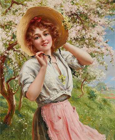 埃米尔·弗农 (Emile Vernon，法国画家)-(春天)