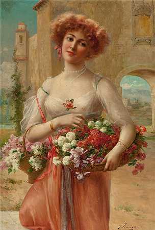 埃米尔·弗农 (Emile Vernon，法国画家)-(辅助玫瑰（1908）)