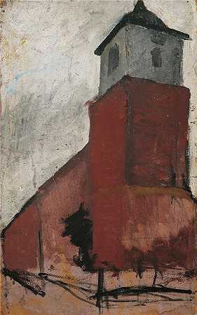 保拉·莫德松-贝克尔（Paula Modersohn-Becker，德国画家）-(沃尔普斯韦德教堂（1900 年）)