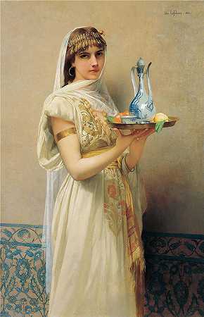 儒勒·约瑟夫·列斐伏尔（Jules Joseph Lefebvre，法国画家）-(仆人 (1880))