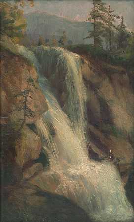 ĽudovítČordák（匈牙利画家）-(瀑布 (1900–1905))