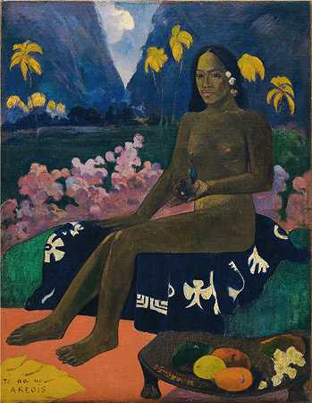 保罗·高更（Paul Gauguin，法国画家）-(e aa no areois (The Seed of the Areoi ) (1892))