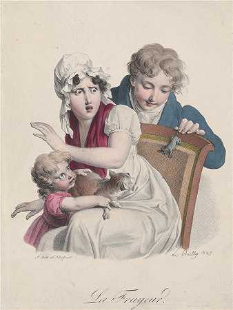 路易·莱奥波德·博伊（Louis Léopold Boilly，法国画家）-(恐惧（1825）)