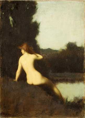 让-雅克·亨纳 (Jean-Jacques Henner，法国画家)-(沐浴者（回声）（1881）)