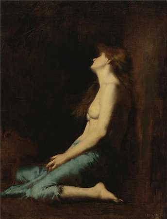 让-雅克·亨纳 (Jean-Jacques Henner，法国画家)-(抹大拉的马利亚 (1880))
