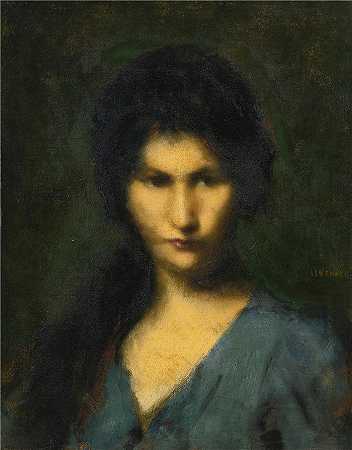 让-雅克·亨纳 (Jean-Jacques Henner，法国画家)-(一个年轻女子的肖像)
