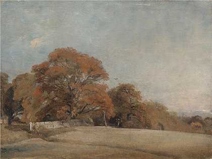 约翰·康斯特布尔（John Constable，英国画家）-(东伯格霍尔特的秋季景观（1805-1808 年）)