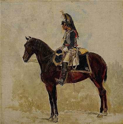 欧内斯特·梅索尼埃（Ernest Meissonier，法国画家）-(胸甲骑兵 (1893))