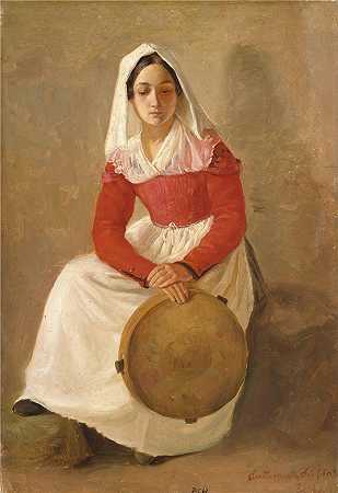 阿道夫·泰德曼（ Adolph Tidemand，挪威画家）-(苏比亚科的一位名叫 Anunziata 的妇女（1841 年）)