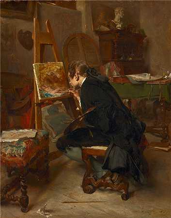 欧内斯特·梅索尼埃（Ernest Meissonier，法国画家）-(画家（1855）)