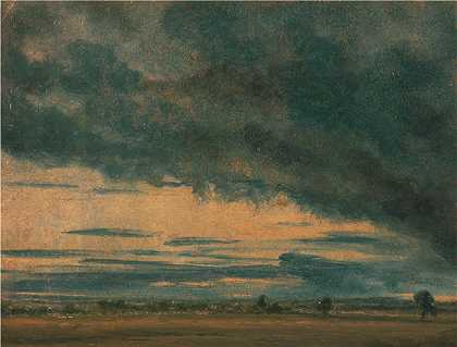 约翰·康斯特布尔（John Constable，英国画家）-(云研究（约 1821 年） (2))