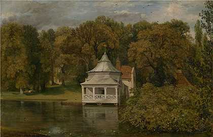 约翰·康斯特布尔（John Constable，英国画家）-(奥尔斯福德大厅后面的宿舍)