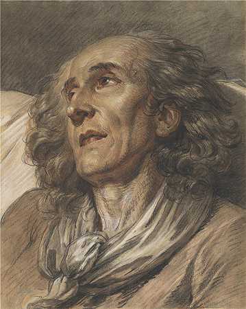 让-巴蒂斯特·格鲁兹（Jean-Baptiste Greuze，法国画家）-(一位老人的半身像（可能是 1763 年）)