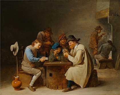 大卫·特尼尔斯（David Teniers the Younger，比利时画家）-(纸牌玩家（1646）)