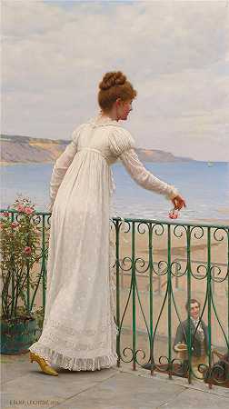埃德蒙·布莱尔·莱顿（Edmund Blair Leighton，英国画家）-(一个恩惠（1898）)