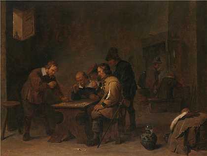大卫·特尼尔斯（David Teniers the Younger，比利时画家）-(赌徒（约 1640 年）)