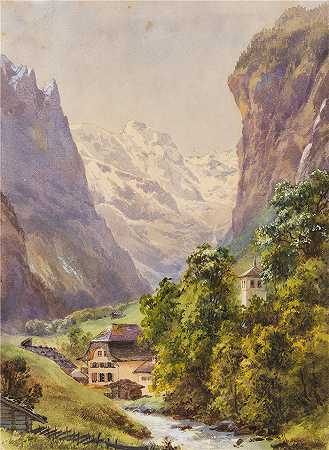 爱德华·西奥多·康普顿（Edward Theodore Compton，德国画家）-(劳特布龙嫩（瑞士）（约 1880-90 年）)