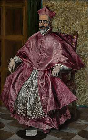 艾尔·葛雷柯（El Greco，希腊、西班牙画家 ）-(红衣主教费尔南多·尼诺·德·格瓦拉 (1541–1609)（约 1600 年）)