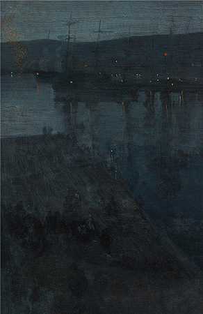 詹姆斯·麦克尼尔·惠斯勒(James McNeill Whistler，美国画家)-(蓝色和金色的夜曲；瓦尔帕莱索 (1866-ca. 1874))