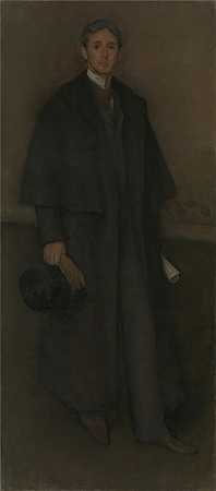 詹姆斯·麦克尼尔·惠斯勒(James McNeill Whistler，美国画家)-(肉色和棕色的排列；亚瑟·杰罗姆·艾迪的肖像（1894 年）)