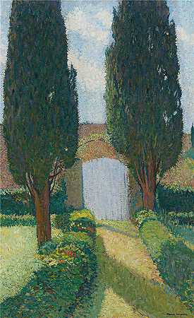亨利·吉恩·纪尧姆·马丁（Henri-Jean Guillaume Martin，法国画家）-(马奎罗花园（约1930年）)