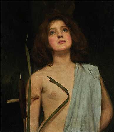 约翰·威廉姆·沃特豪斯(John William Waterhouse，英国画家) -(年轻的圣徒)