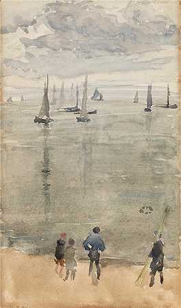 詹姆斯·麦克尼尔·惠斯勒(James McNeill Whistler，美国画家)-(紫罗兰色……渔船归来（约 1885 年）)