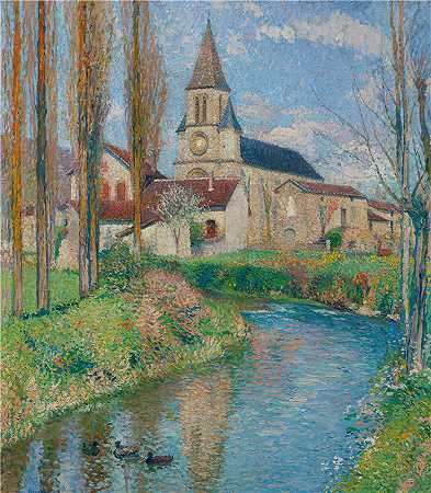 亨利·吉恩·纪尧姆·马丁（Henri-Jean Guillaume Martin，法国画家）-(绿色拉巴斯蒂德教堂 (1))