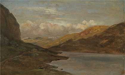 约翰·克里斯蒂安·达尔（Johan Christian Dahl，挪威画家）-(Filefjell 的 Nystuen 风景（1850 年）)