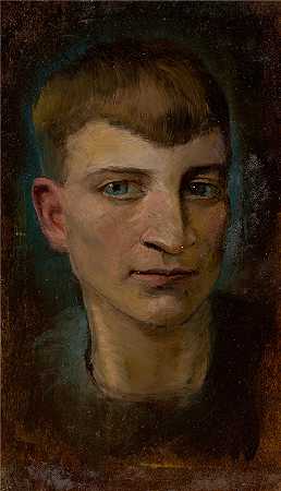 拉迪斯拉夫·梅德尼亚斯基（Ladislav Mednyánszky，匈牙利画家）-(憔悴男孩的头（1880-1900）)