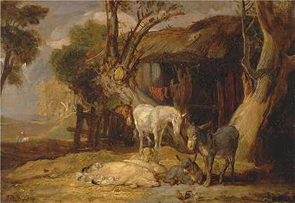 詹姆斯·沃德（James Ward，英国画家）-(草场（1810）)