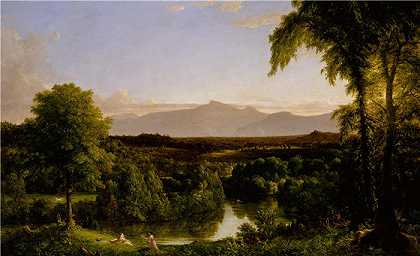 托马斯·科尔（Thomas Cole，美国画家）-(卡茨基尔观——初秋（1836-37 年）)