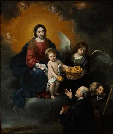 巴托洛梅·埃斯特班·穆里略（Bartolomé Esteban Murillo，西班牙画家）-(婴儿基督向朝圣者分发面包)