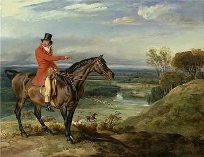 詹姆斯·沃德（James Ward，英国画家）-(最喜欢的猎人 (1817))